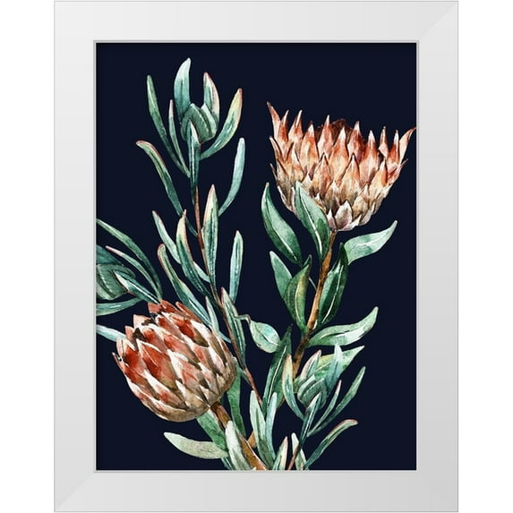 Urban Road 12x14 White Modern Wood Framed Museum Art Print Titled - Dark Proteas II Poster