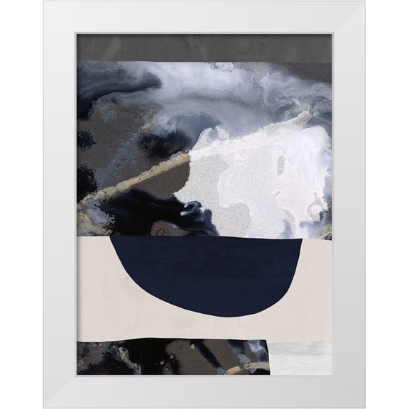 Urban Road 12x14 White Modern Wood Framed Museum Art Print Titled - Lone Wolf I