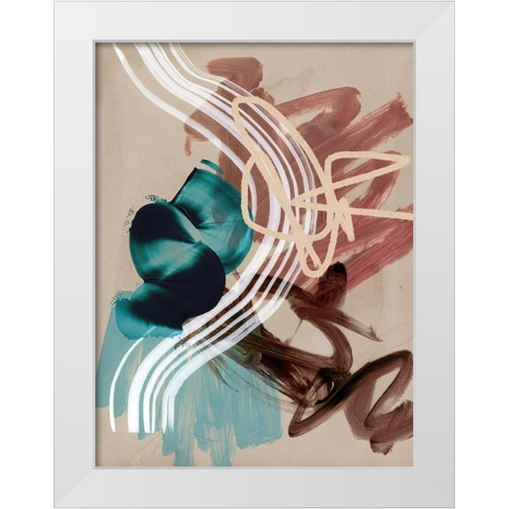 Urban Road 12x14 White Modern Wood Framed Museum Art Print Titled - Messy Thoughts I