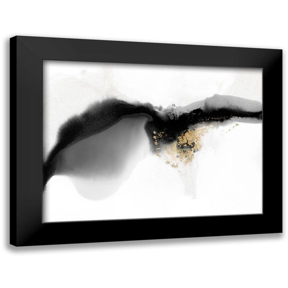 Urban Road 14x12 Black Modern Framed Museum Art Print Titled - Rorshach II