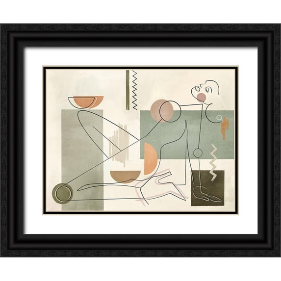 Urban Road 14x12 Black Ornate Wood Framed with Double Matting Museum Art Print Titled - Relever