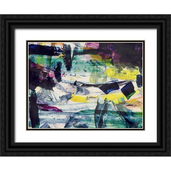 Urban Road 14x12 Black Ornate Wood Framed with Double Matting Museum Art Print Titled - Solar Cascade