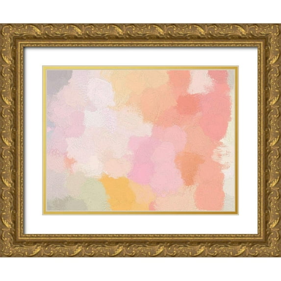 Urban Road 14x12 Gold Ornate Wood Framed with Double Matting Museum Art Print Titled - Peachy Keen