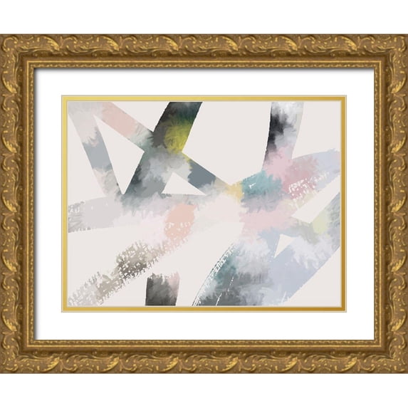 Urban Road 14x12 Gold Ornate Wood Framed with Double Matting Museum Art Print Titled - White Space
