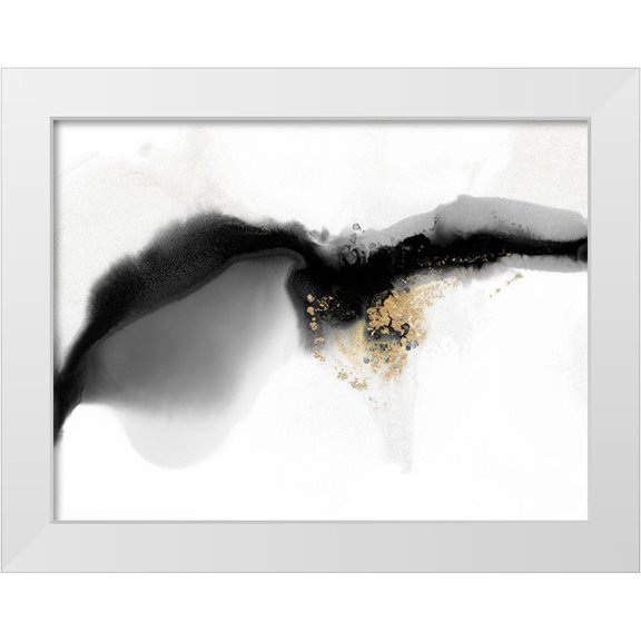 Urban Road 14x12 White Modern Wood Framed Museum Art Print Titled - Rorshach II