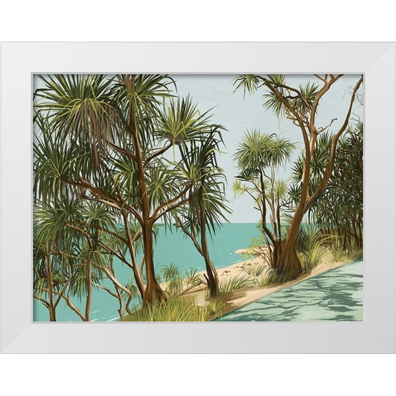 Urban Road 14x12 White Modern Wood Framed Museum Art Print Titled - Sunshine Coast