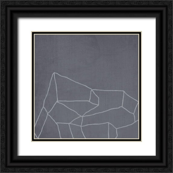 Urban Road 15x15 Black Ornate Wood Framed with Double Matting Museum Art Print Titled - Geode