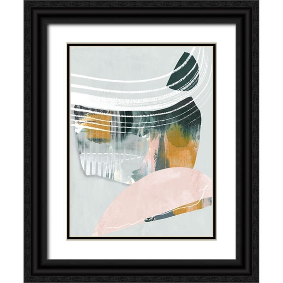 Urban Road 15x18 Black Ornate Wood Framed with Double Matting Museum Art Print Titled - Opus II