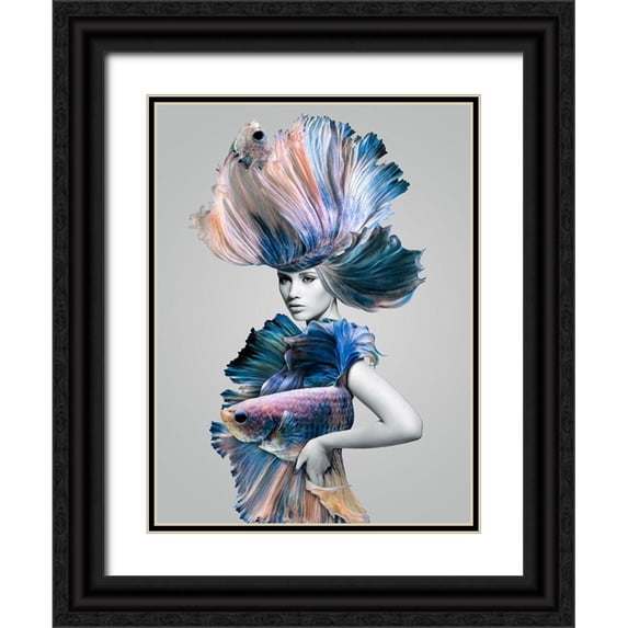 Urban Road 15x18 Black Ornate Wood Framed with Double Matting Museum Art Print Titled - Selene
