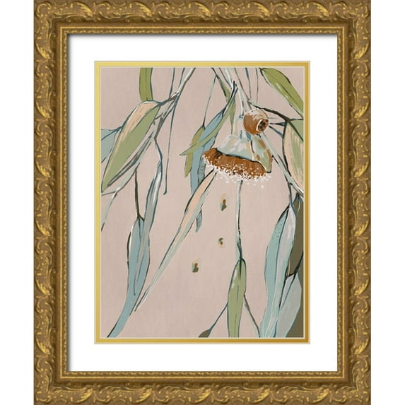 Urban Road 15x18 Gold Ornate Wood Framed with Double Matting Museum Art Print Titled - Neutral Flowering Gum I