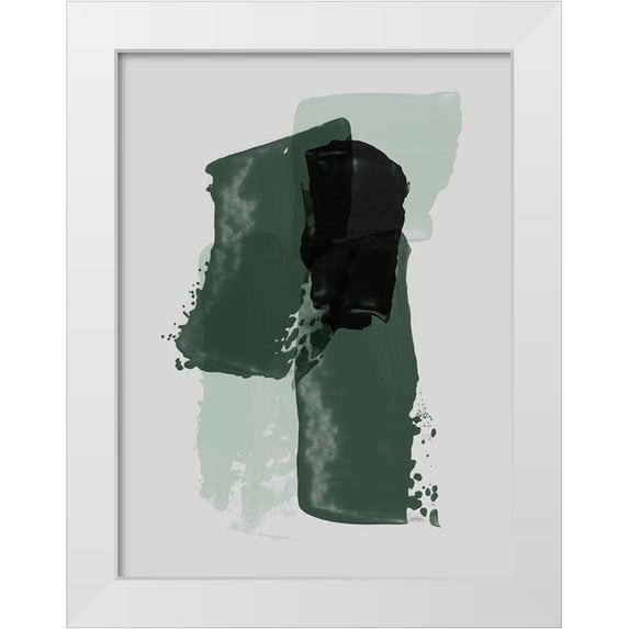 Urban Road 15x18 White Modern Wood Framed Museum Art Print Titled - Contrast Emerald Poster