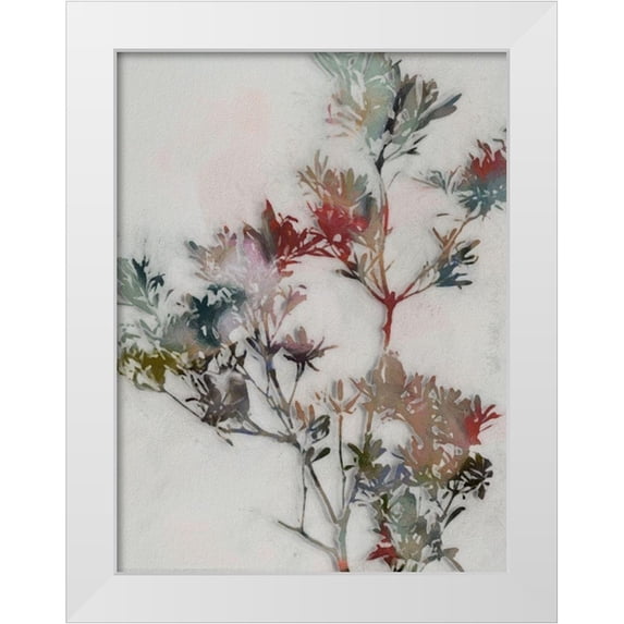 Urban Road 15x18 White Modern Wood Framed Museum Art Print Titled - Winter Posy II