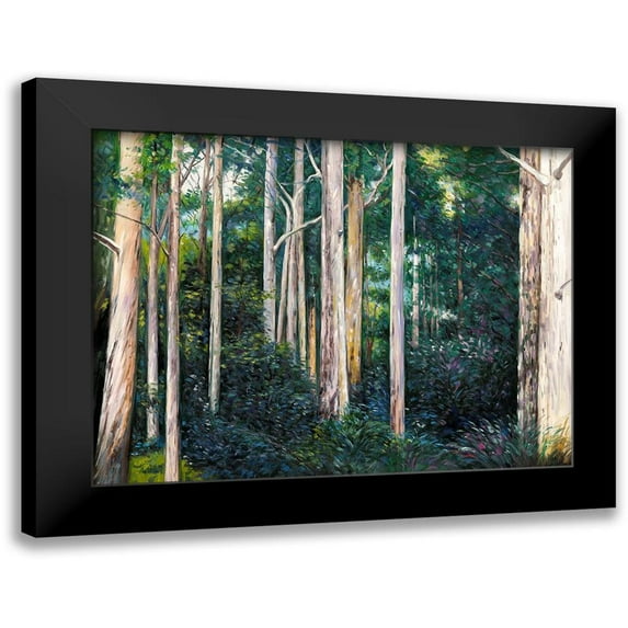 Urban Road 18x15 Black Modern Framed Museum Art Print Titled - Eucalypt