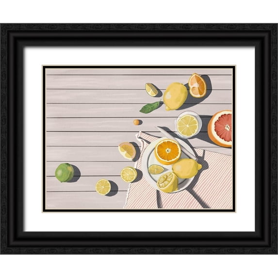 Urban Road 18x15 Black Ornate Wood Framed with Double Matting Museum Art Print Titled - Summer Slice
