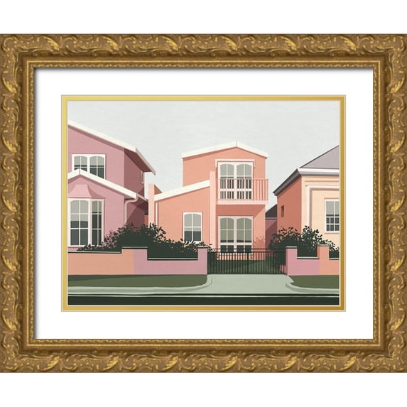 Urban Road 18x15 Gold Ornate Wood Framed with Double Matting Museum Art Print Titled - Toorak