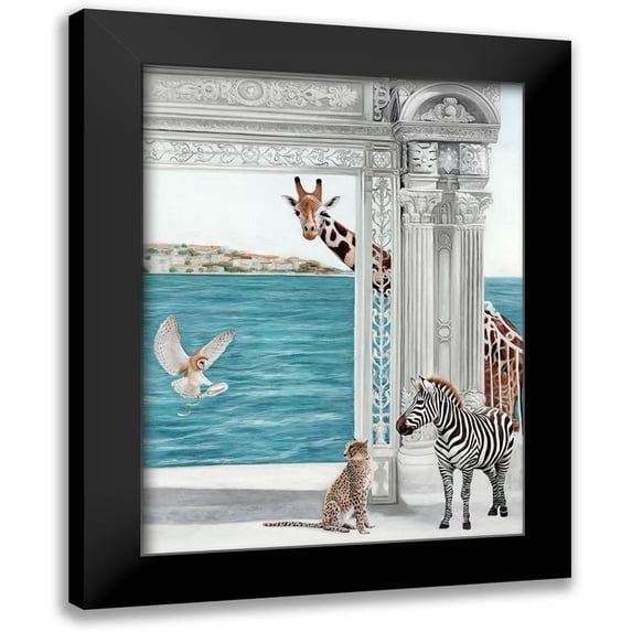 Urban Road 19x24 Black Modern Framed Museum Art Print Titled - The Message Art Print