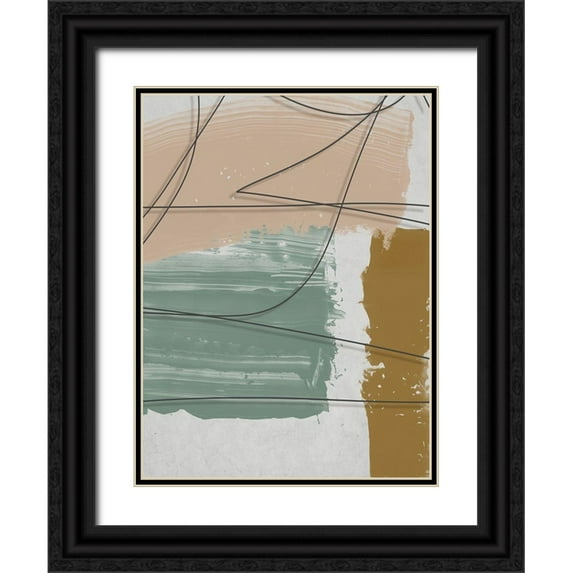 Urban Road 19x24 Black Ornate Wood Framed with Double Matting Museum Art Print Titled - Cafe au Lait I