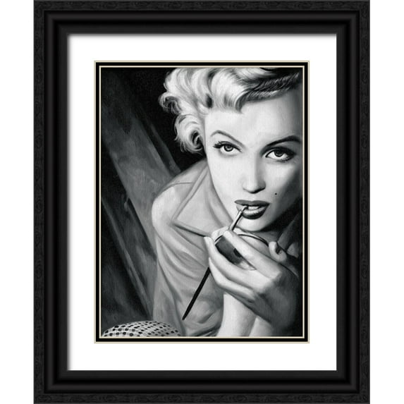 Urban Road 19x24 Black Ornate Wood Framed with Double Matting Museum Art Print Titled - Marilyn Mono Poster