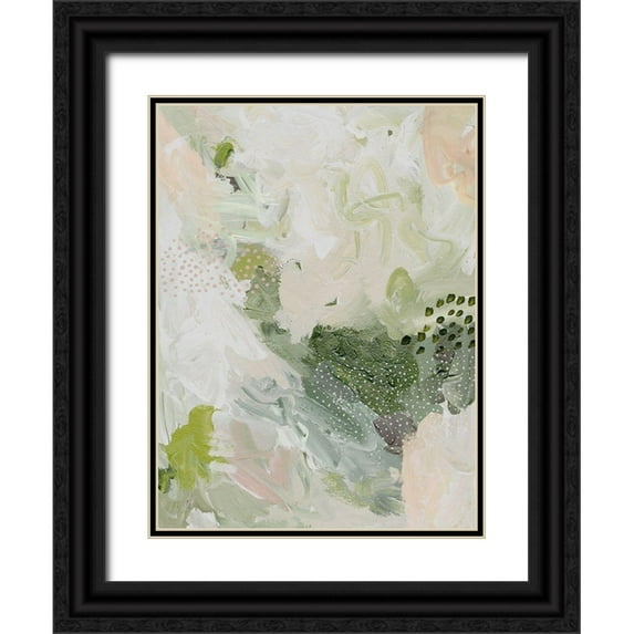 Urban Road 19x24 Black Ornate Wood Framed with Double Matting Museum Art Print Titled - Moss and Ivy III