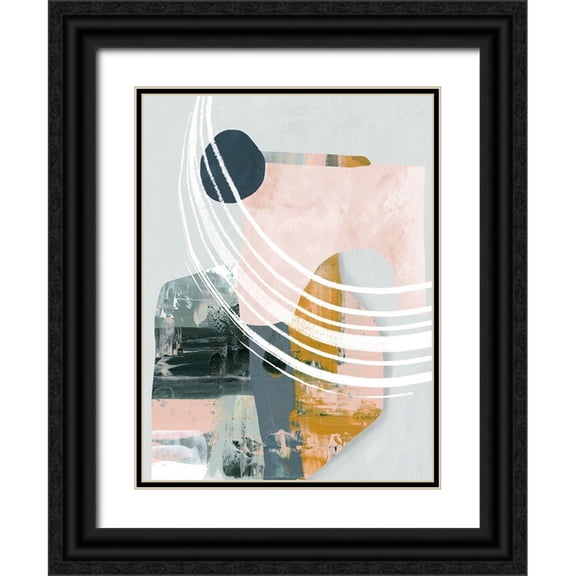 Urban Road 19x24 Black Ornate Wood Framed with Double Matting Museum Art Print Titled - Opus I