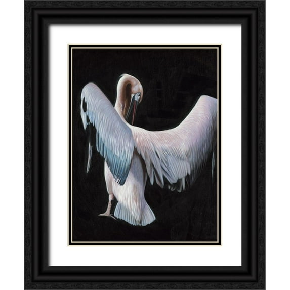 Urban Road 19x24 Black Ornate Wood Framed with Double Matting Museum Art Print Titled - Pelican