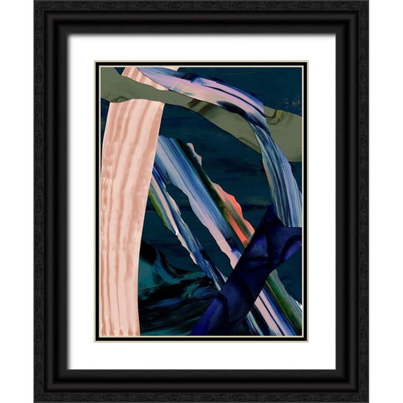 Urban Road 19x24 Black Ornate Wood Framed with Double Matting Museum Art Print Titled - Tribeca