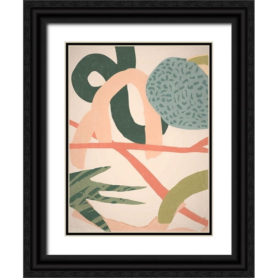Urban Road 19x24 Black Ornate Wood Framed with Double Matting Museum Art Print Titled - Tropical Oasis II Poster