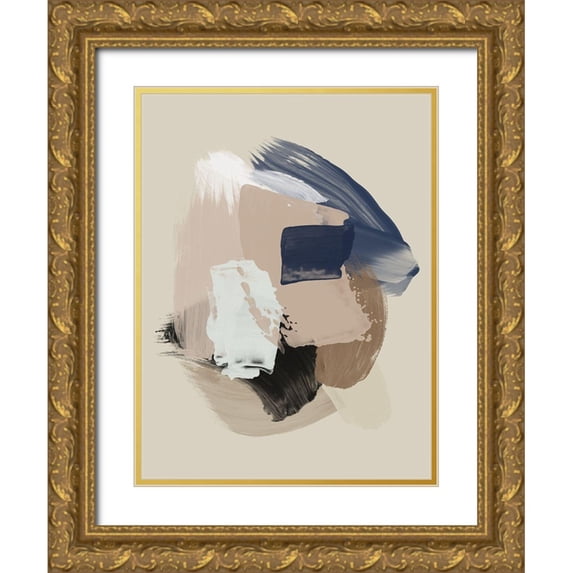 Urban Road 19x24 Gold Ornate Wood Framed with Double Matting Museum Art Print Titled - Afterthought I Poster