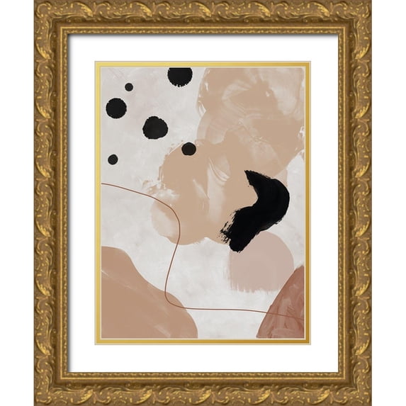Urban Road 19x24 Gold Ornate Wood Framed with Double Matting Museum Art Print Titled - Creme Brulee I