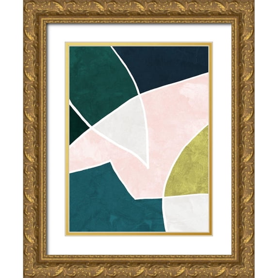 Urban Road 19x24 Gold Ornate Wood Framed with Double Matting Museum Art Print Titled - Joan
