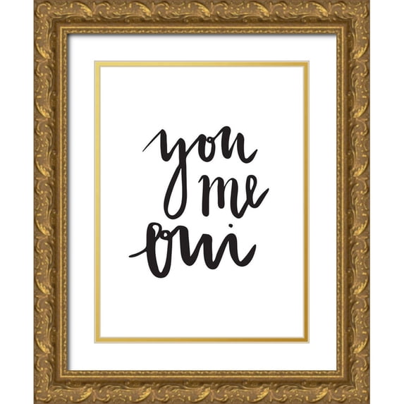 Urban Road 19x24 Gold Ornate Wood Framed with Double Matting Museum Art Print Titled - You Me Oui Poster