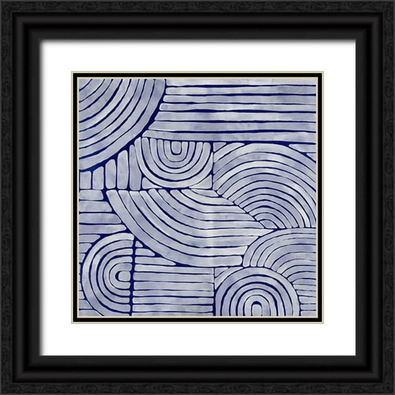 Urban Road 20x20 Black Ornate Wood Framed with Double Matting Museum Art Print Titled - Mazy Thoughts II