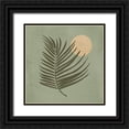 thumbnail image 1 of Urban Road 20x20 Black Ornate Wood Framed with Double Matting Museum Art Print Titled - Sunrise Palm Green, 1 of 4
