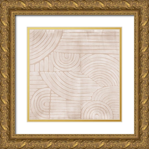 Urban Road 20x20 Gold Ornate Wood Framed with Double Matting Museum Art Print Titled - Mazy Thoughts IV