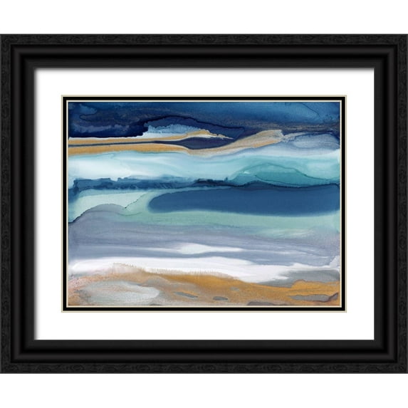 Urban Road 24x19 Black Ornate Wood Framed with Double Matting Museum Art Print Titled - Great Oyster Bay