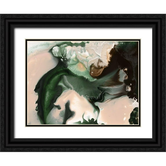 Urban Road 24x19 Black Ornate Wood Framed with Double Matting Museum Art Print Titled - Molten Rock I Art Print