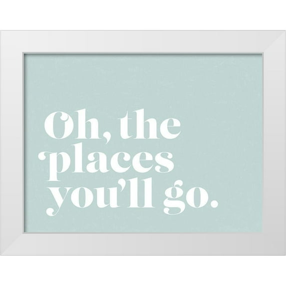 Urban Road 24x19 White Modern Wood Framed Museum Art Print Titled - Oh the Places Poster