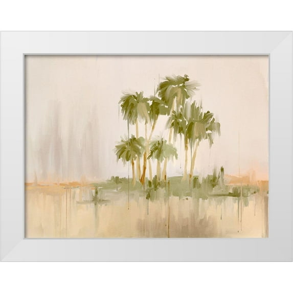 Urban Road 24x19 White Modern Wood Framed Museum Art Print Titled - Tropical Sunset III
