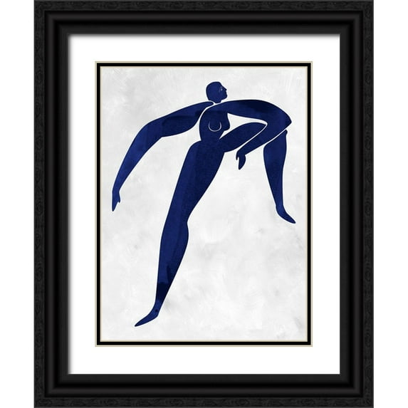 Urban Road 25x32 Black Ornate Wood Framed with Double Matting Museum Art Print Titled - Gertrude Cut-Out II