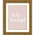 thumbnail image 1 of Urban Road 25x32 Gold Ornate Wood Framed with Double Matting Museum Art Print Titled - Hello Beautiful Blush Poster, 1 of 4