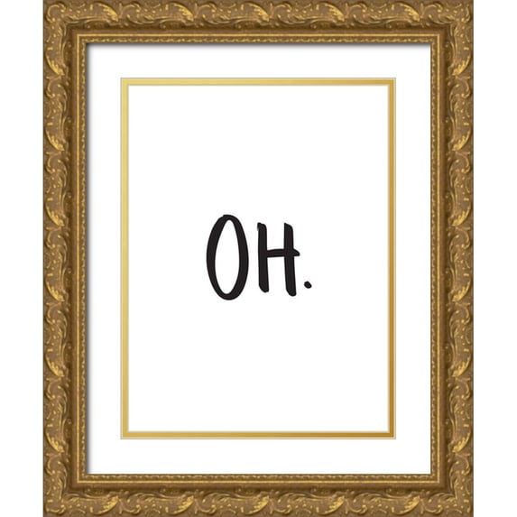Urban Road 25x32 Gold Ornate Wood Framed with Double Matting Museum Art Print Titled - Oh Poster