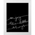 thumbnail image 1 of Urban Road 25x32 White Modern Wood Framed Museum Art Print Titled - Enjoy the little things Poster, 1 of 4