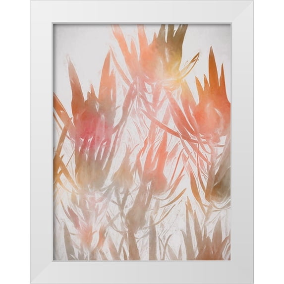 Urban Road 25x32 White Modern Wood Framed Museum Art Print Titled - Inca Gold II