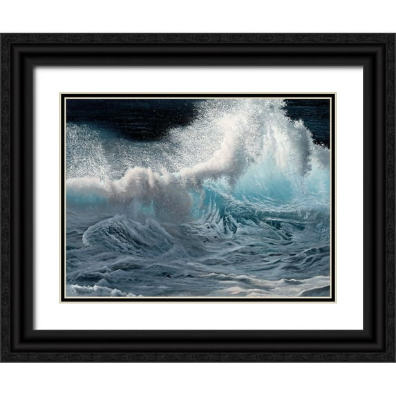 Urban Road 32x25 Black Ornate Wood Framed with Double Matting Museum Art Print Titled - Racecourse Beach