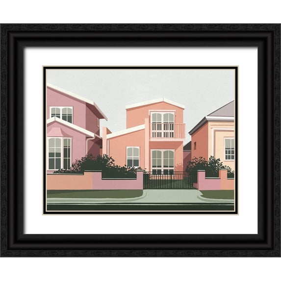 Urban Road 32x25 Black Ornate Wood Framed with Double Matting Museum Art Print Titled - Toorak