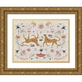 thumbnail image 1 of Urban Road 32x25 Gold Ornate Wood Framed with Double Matting Museum Art Print Titled - Leaping Leopards, 1 of 4