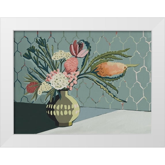 Urban Road 32x25 White Modern Wood Framed Museum Art Print Titled - Bring Me Flowers Canvas Art Print