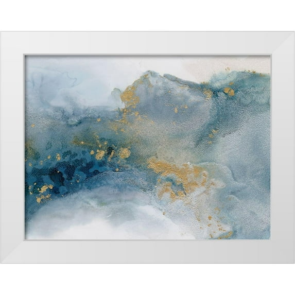 Urban Road 32x25 White Modern Wood Framed Museum Art Print Titled - Cloudland II