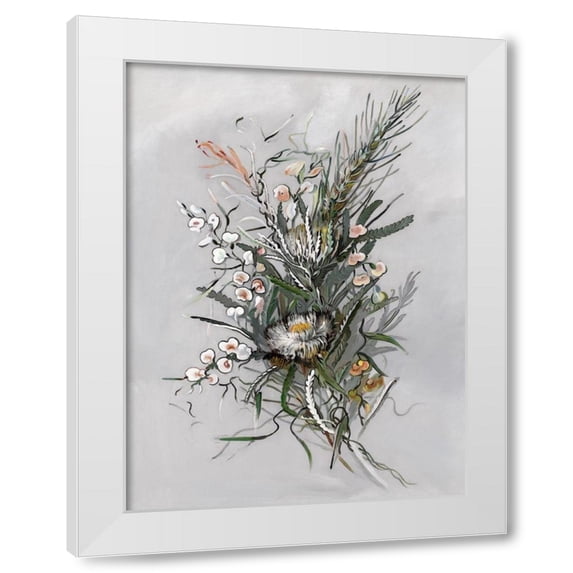 Urban Road 4x14 White Modern Wood Framed Wall Art Titled - Boronia