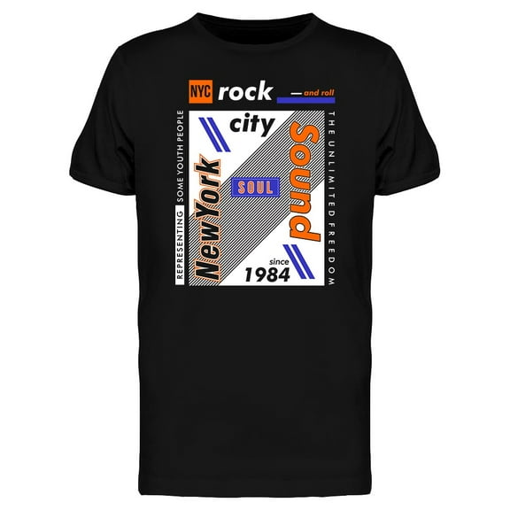 Urban Rock And Roll Graphic T-Shirt Men -Image by Shutterstock, Male 3X-Large